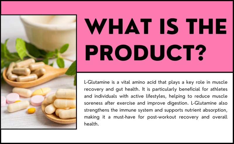 L-Glutamine 500g Capsules | 90 Vegan Capsules | Essential Amino Acid Supplement for Muscle Recovery & Gut Health | Made in the UK