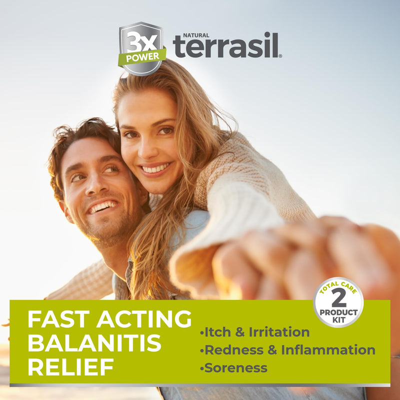 [Australia] - terrasil Balanitis Relief + Cleansing Soap 2-Product Kit – Balanitis Treatment for Men, Natural Foreskin Ointment for Balanitis Symptoms: Itch & Irritation. Dermatologist Tested (14g Tube + Soap Bar) 