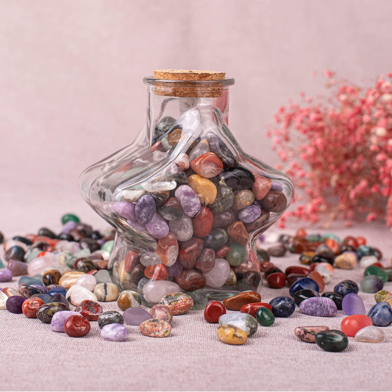 [Australia] - Polished Mixed Crystal Chips Set, 0.4 inches, 128 Pcs - Handpicked Tumbled Stones and Crystals Bulk for Healing, Reiki, Meditation, Witchcraft and Home Decor Mixed Crystals 0.4" 