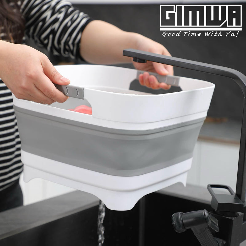 [Australia] - Wash Basin for Baby Bottles, Foldable, Versatile Wash Tub for Kitchen, RV, Outdoor Camping Sink, Sturdy & Easy to Clean Gray 