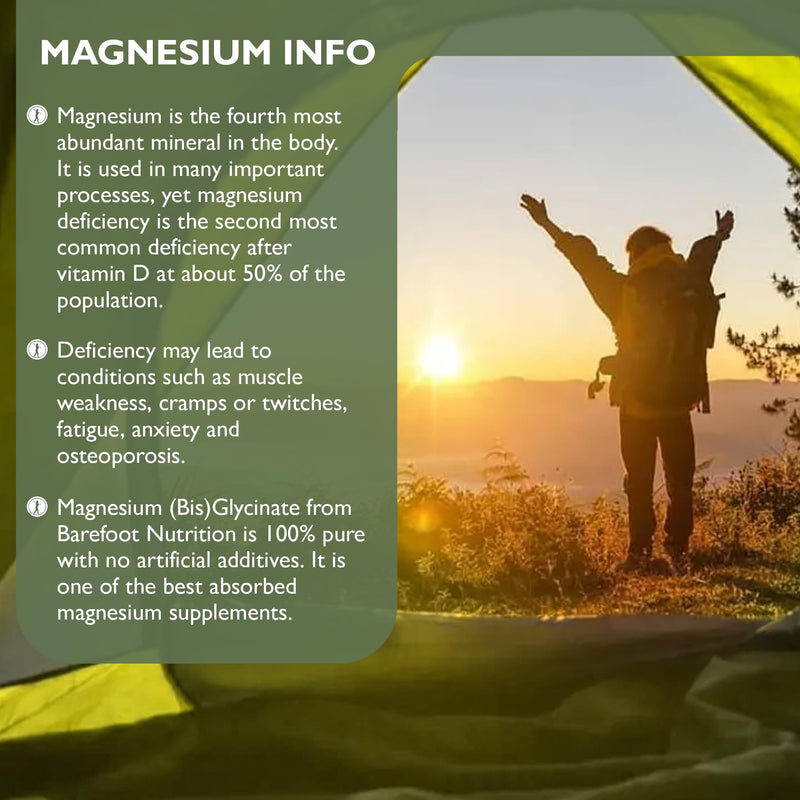 Barefoot Nutrition Magnesium Glycinate Supplement 560mg - 90 x 1-to-3 a Day Capsules. Pullulan Capsule - Superior Absorption: no Synthetic Binders or additives. Vegan & Paleo Friendly 90 count (Pack of 1)