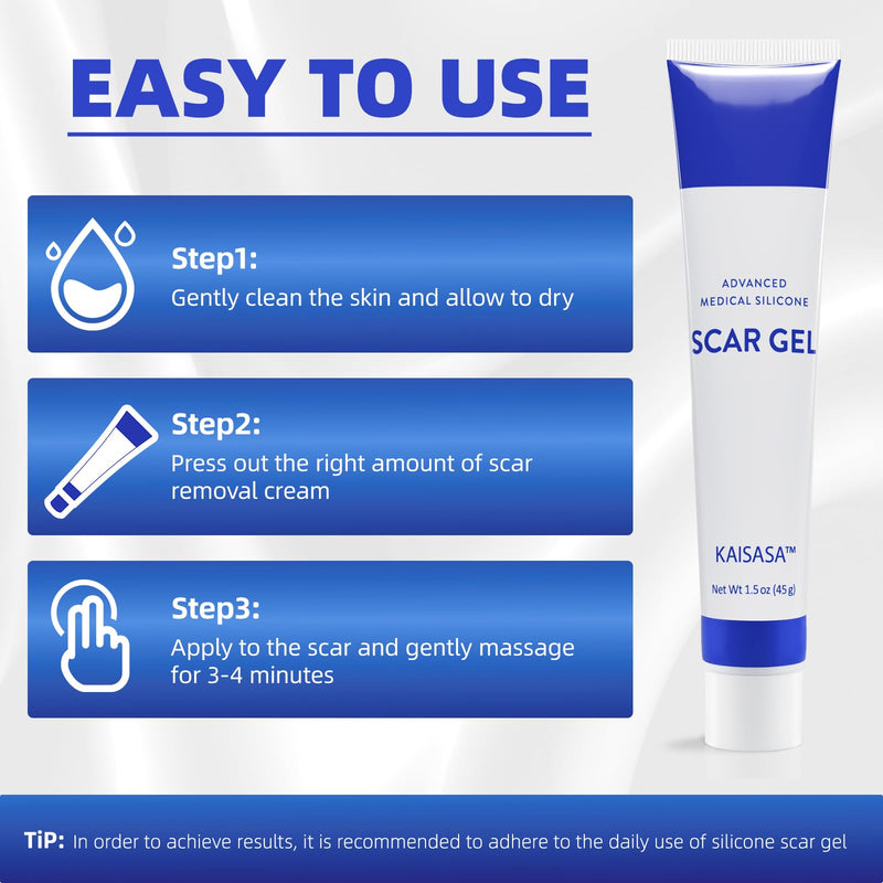 [Australia] - Scar ointment to reduce scar visibility, scar gel for old and new scars, scar cream for children & adults for burns to reduce scars (45g) odorless 
