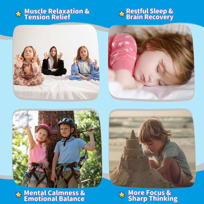 2 Pack Kids Magnesium Glycinate Liquid Drops with Omega-3, Ashwagandha, Vitamin B6, D3, K2, Calcium & Chamomile - Magnesium Drops for Kids Sleep, Calm, Focus, Brain & Mood - Strawberry Flavor 2 Fl Oz (Pack of 2)
