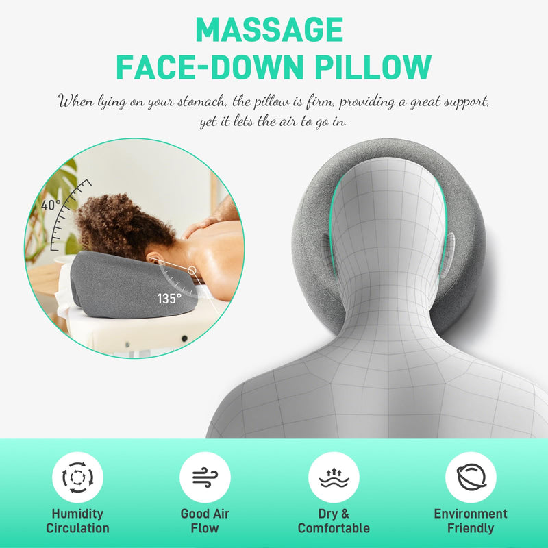 [Australia] - Face Down Pillow Massage Headrest for Bed, Face Pillow for Stomach Sleeping, Face Cradle, Massage/BBL Pillow After Surgery Post Eye Surgery Recovery 