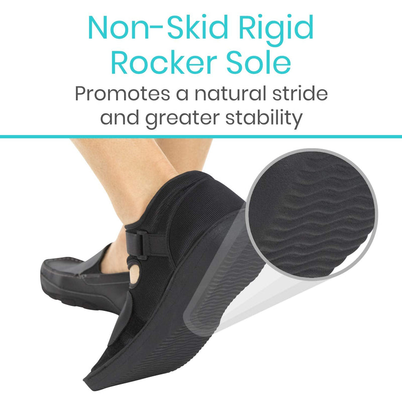 [Australia] - Vive Post Op Shoe - Lightweight Medical Walking Boot with Adjustable Strap - Orthopedic Recovery Cast Shoe for Post Surgery, Fractured Foot, Injured Toes, Stress Fracture, Sprains - Left or Right Foot Small 