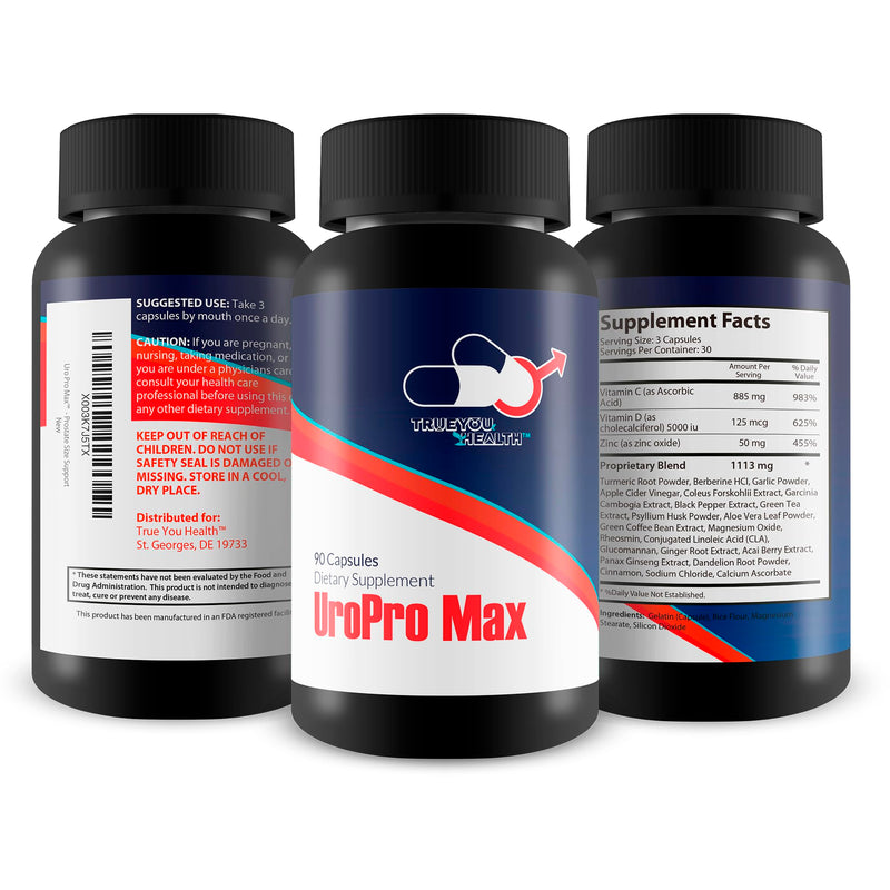 URO Pro Max - Natural Prostate Support for Men - Aid Bladder Control Day & Night - Prostate Health Support - Promote Healthy Prostate Function - Support Healthy Fluid Balance - Prostate Size Support