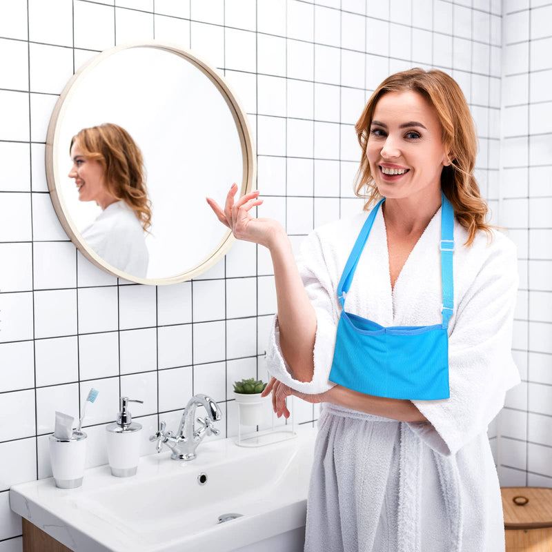 [Australia] - Mastectomy Drain Holder Adjustable Drain Pouch with Shower Bag Mastectomy Breast Shirts with Drain Two Pockets Mastectomy Tummy Tuck Recovery Supplies(Black, Blue, Two Pockets,Two Pockets) Black,blue 