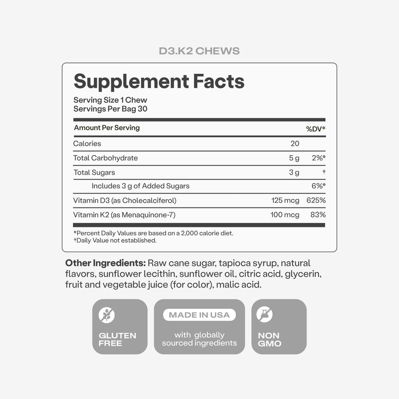 HumanN D3 + K2 & Turmeric Chews