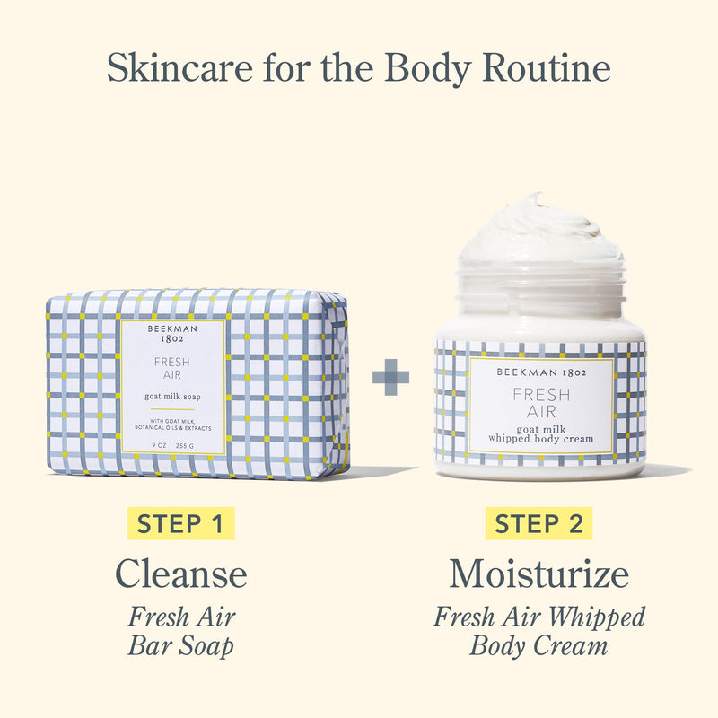 Beekman 1802 Goat Milk Whipped Body Cream, Fresh Air, 8 oz | Rich Body Butter & Body Cream, Goat Milk Lotion, Shea Butter & Vitamin E, Hydrating Body Moisturizer for Dry Skin 8 Fl Oz (Pack of 1)