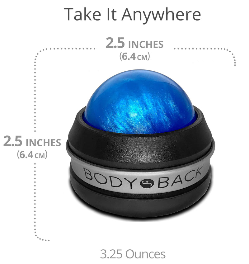 [Australia] - Body Back Manual Massage Roller Ball, Roller Massager, Self Massager, Lacrosse Ball Massager, Back Massage Tool, Self Massage Ball for Sore Muscle & Joint Pain (Blue) 1-pack - BLUE 