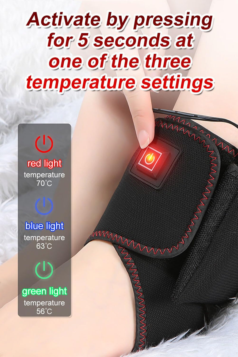Ankle Support–Far Infrared Electric Heater,Ankle Sprain & Joint Care,Ligament Injury,USB Heating,Home/Office/Outdoor Use,Cold Resistance,Unisex,Black Ankle&instep heated-power bank