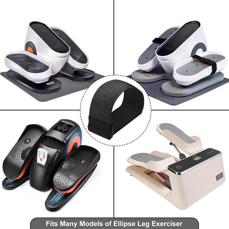 [Australia] - Leg Exerciser Traction Straps, Under Desk Elliptical Pedal Band for Seniors, Secure & Stability for Electric Ellipse Equipment GUM-2 