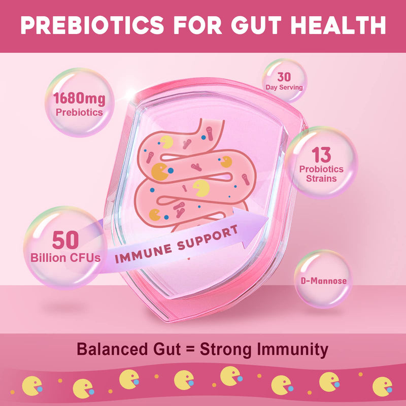 [Australia] - NATURE TARGET Probiotics for Women Probiotic Powder Supplement - Prebiotics and Probiotics for Digestive Health and Immune Support 