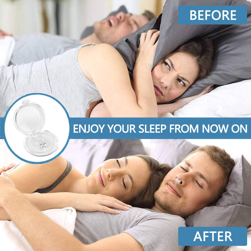 [Australia] - Anti Snoring Devices(8 Pack), Silicone Magnetic Stop Snoring Solution, Comfortable & Professional Anti Snoring Nose Clip for Men and Women 5.6 Inch 