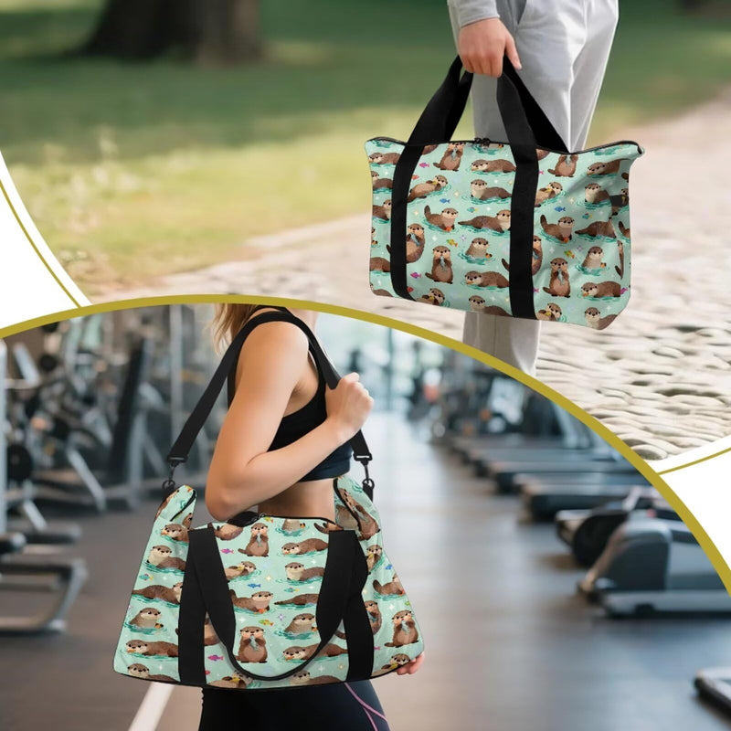 Otter Lightweight Foldable Collapsible Waterproof Travel Duffel Bag Gym Bags For Men Weekend Bag For Women Expandable Spacious Travel Duffel Bags Otter