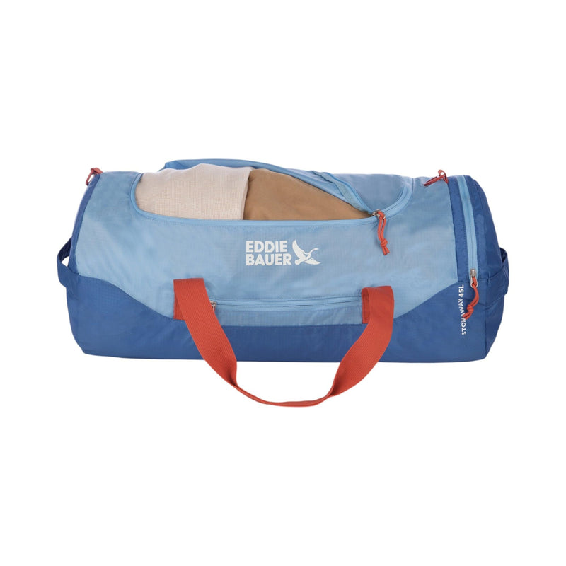 Eddie Bauer Stowaway Packable Duffel Bag | Travel | Foldable | Lightweight | Durable | Ripstop Polyester Coast