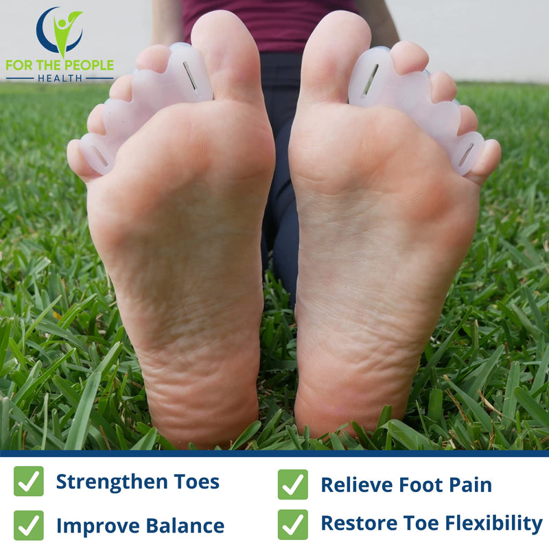 [Australia] - FTP Health Toe Separators - Toe Spacers - Foot Alignment - Strengthening and Balance – Correct Our Toes - For Hammertoes, Bunions, Plantar Fasciitis, Hallux Valgus – Size Medium (1 pair) 