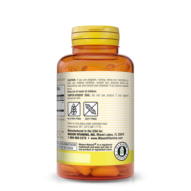 [Australia] - MASON NATURAL Whole Herb Ginger 500 mg, Natural Herbal Supplement, 60 Capsules 60 Count (Pack of 1) 60.0 