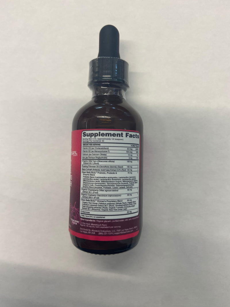 [Australia] - Liquid Probiotics for Women Drops with Chasteberry, Black Cohosh, Prebiotics, Digestive Enzymes, Evening Primrose Oil, Wild Yam, Cranberry Dmannose and Iron Vitamin D3 K2 Clean Nutra Bella Biotics (2) 2 