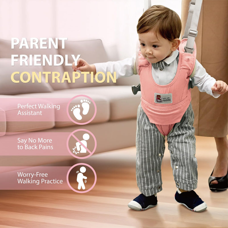 [Australia] - Baby Walking Harness-Handheld Assistant Belt- Toddler Infant Walking Aid for Trainer & Support 7-24 Month Old (All Seasonr-Pink-1819) All Seasonr-Pink-1819 