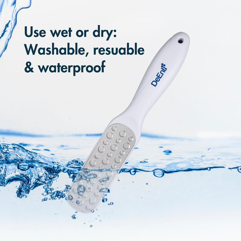 [Australia] - DeEnti Metal Foot File, Professional Grade Stainless Steel, Salon Quality Callus Remover, Lightweight Foot Scrubber, Home Manicure and Pedicure Tools 