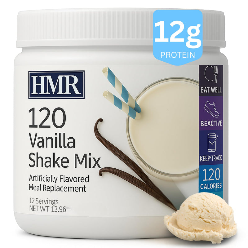 HMR 120 Vanilla & Chocolate Shake Meal Replacement Powder | Low Calorie Nutritional Drink Mix for Weight Loss | 12g Protein per Serving | 12 Servings Each | Healthy Meal Replacement Shakes