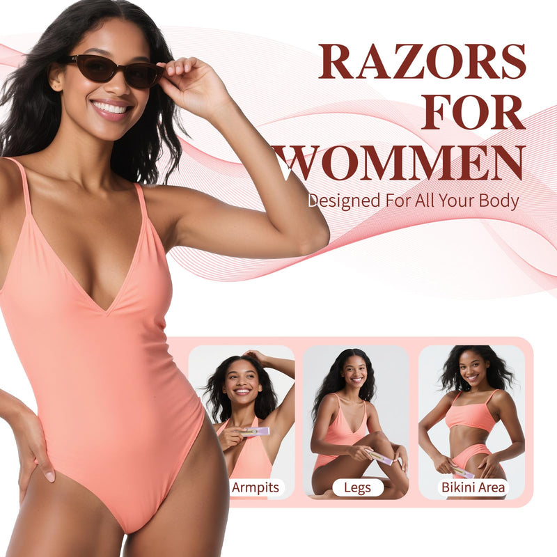 Dual-Head Women's Hair Trimmer – Safe Body, Bikini & Facial Hair Removal, Wet & Dry, USB Rechargeable, Travel-Friendly Personal Grooming Rose Gold