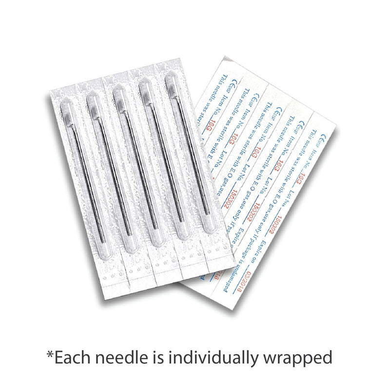 [Australia] - BodyJ4You 10PC Piercing Needles 18G - Sterile Disposable Sharp Surgical Stainless Steel - Nose Septum Ear Tragus Helix Labret Nipple Lip Navel 18 Gauge 