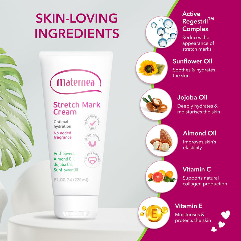 [Australia] - Stretch Mark Cream - Provides Optimal Skin Hydration and Improves its Appearance. 7.44 FL. OZ. (220ml) 220ml 