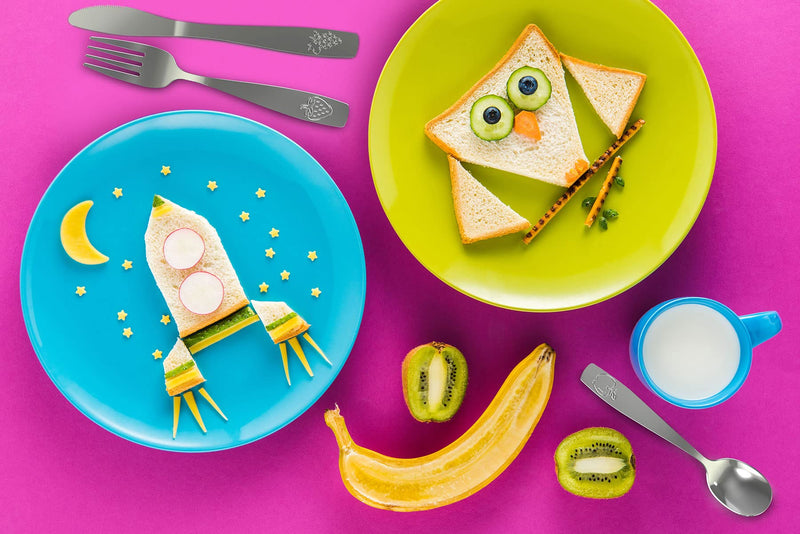 [Australia] - 12 Piece Stainless Steel Kids Silverware Set - Child and Toddler Safe Flatware - Kids Utensil Set - Metal Kids Cutlery Set Includes 4 Small Kids Spoons, 4 Forks & 4 Knives 12 Piece 