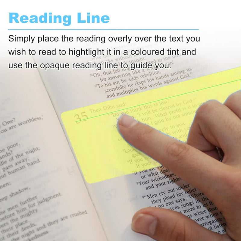 SANTUO Coloured Overlays for Dyslexia 8 Pack - Yellow Overlays for Dyslexia Reading Tools, Dyslexia Aids & Visual Stress Relief for ADHD, Irlen Syndrome