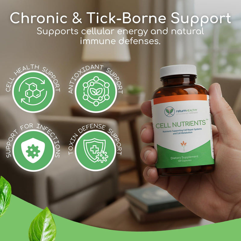 Cell Nutrients | Promotes Cell and Membrane Repair & Cell Metabolism | Helps Fight Tick-Borne Infections & More | Mitochondrial Supplements | Non-GMO, Vegan, 120 caps 120 Count (Pack of 1)