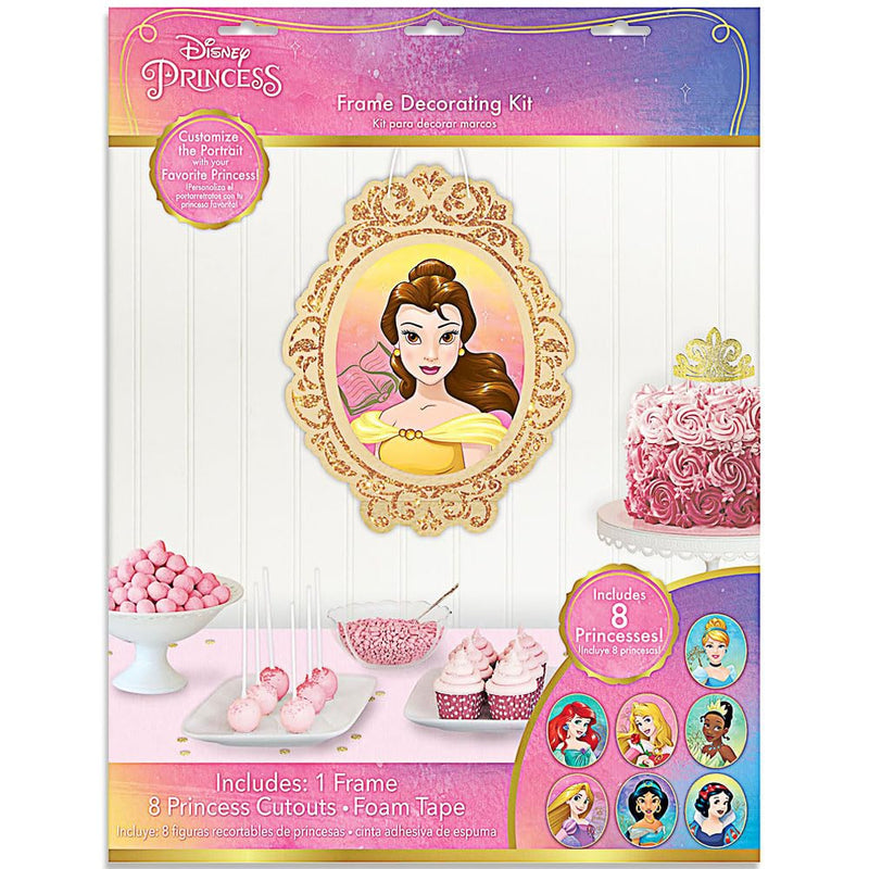 Disney Princess Glitter Wall Frame & Cutout Decoration Kit - Stunning & Unique, Perfect for Every Princess