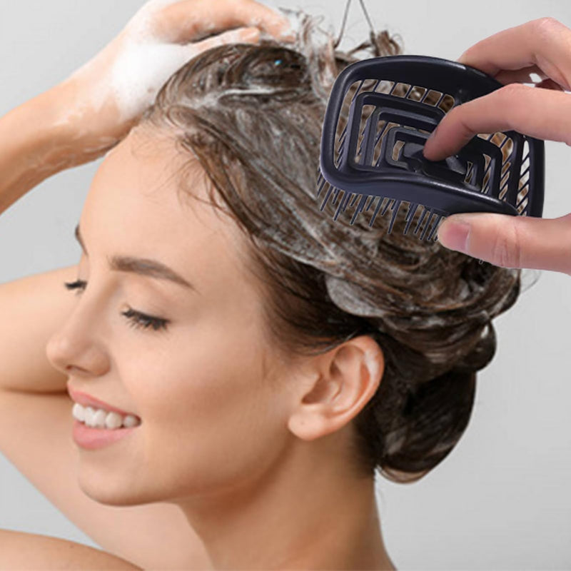 [Australia] - MIUPOO Professional Curly Vented Hair Brush,Hair Scalp Massager Shampoo Brush,Detangler Brush for Faster Blow Drying and Scalp Scrubber for Deep Cleaning Hair Set,Scalp Massagers,2 Pieces,Black Black 
