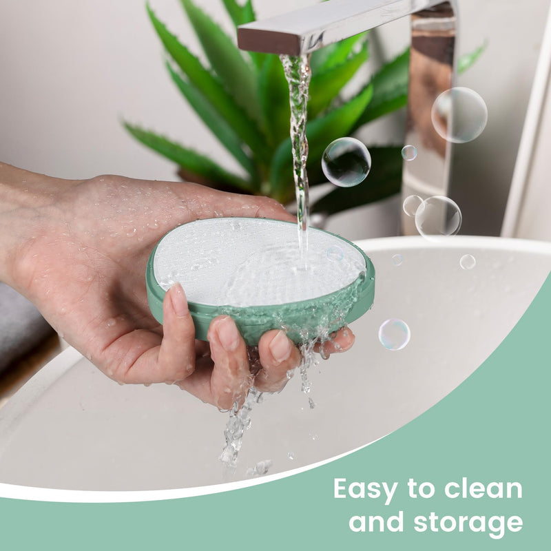 [Australia] - BEZOX 2-in-1 Nano Glass Callus Remover - Highly effective callus file for velvety-soft feet - Professional foot care safely & quickly For removing calluses on wet and dry feet Green 