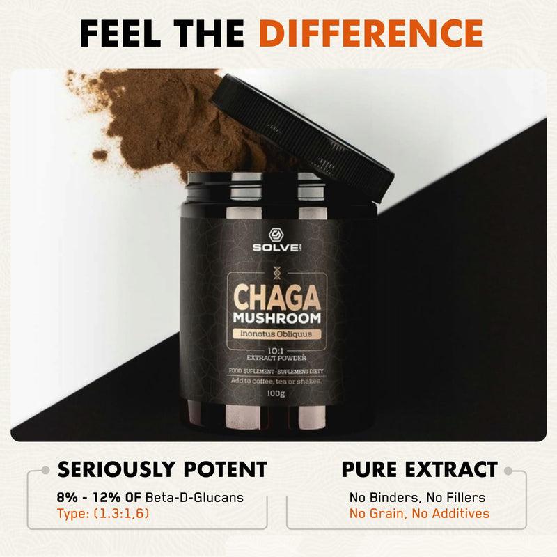 ● Premium Siberian Chaga Mushroom Extract Powder ● 10% Beta-D-Glucans ● 10:1 Concentrate ● No Fillers & Additives ● 30g ● 1 Month Supply