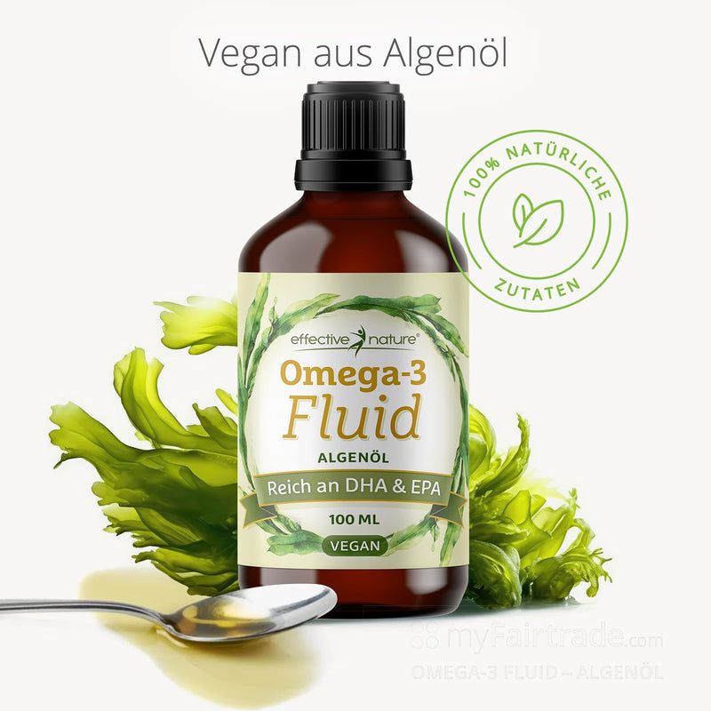[Australia] - Omega 3 algae oil vegan - with 1116 mg EPA, DHA & DPA - lasts 40 days - vegan - the oil comes from 100% algae - 100 ml - easy to dose 