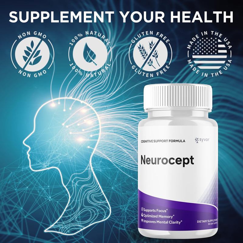 (2 Pack) Neurocept Capsules, Official Neurocept Supplement (120 Capsules)