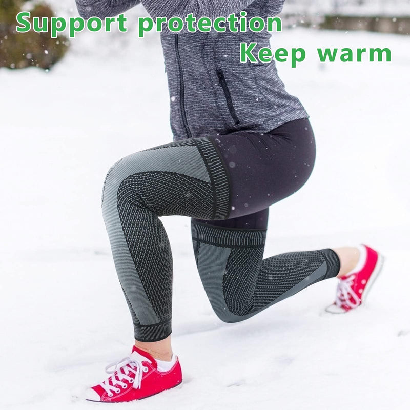 [Australia] - beister Full Leg Sleeve, Thigh High 20-30mmHg Graduated Compression Stockings for Women & Men, Knee Compression Sleeves, Knee & Calf Support for Meniscus Tear, ACL, Arthritis, Joint Pain Relief, Sport Black Large 