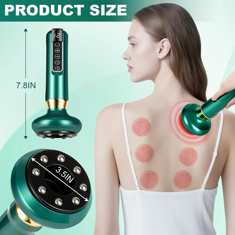 [Australia] - Anti Cellulite Massage Tool, Electric Cellulite Remover for Legs, Cellulites Massager with 12 Suction Modes, Cupping Machine, Rechargeable & Cordless 