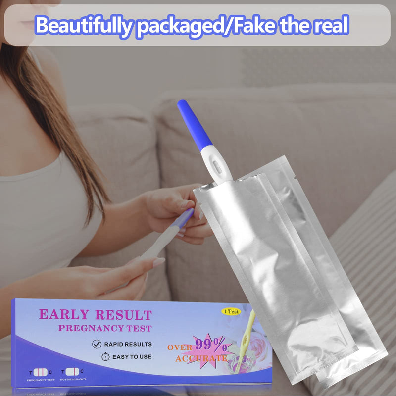 SHENGSEN 4 Packs Fake Pregnancy Test Strips,Always Positive Early Pregnancy Test Kit,Prank HCG Pregnancy Rapid Test for April Fools' Joke Gag,Blue & Pink