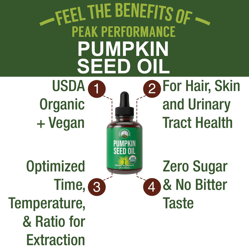 [Australia] - Pumpkin Seed Oil. USDA Organic Vegan Liquid Drops Extract For Women and Men. Supplement For Hair Growth, Skin Health, UT, Prostate Support. Zero Sugar, Gluten Free. Take Orally No Capsules 