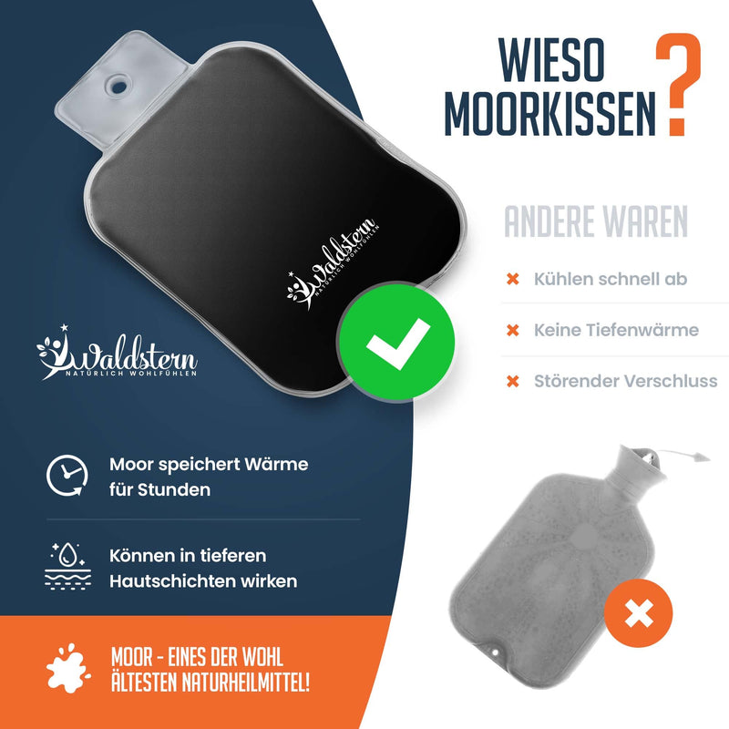 [Australia] - Waldstern® Moor Cushion - intensive deep heat - Moor hot water bottle, heat cushion for microwave for relaxation, transparent 