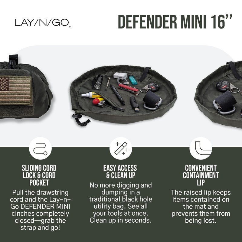 Lay-n-Go Makeup Bag & Travel Utility Bag Gift Set - 2 Pack - 16 inch Cosmetic Pouch Toiletry Bag with Gear, Accessory & Tool Bag with Pockets