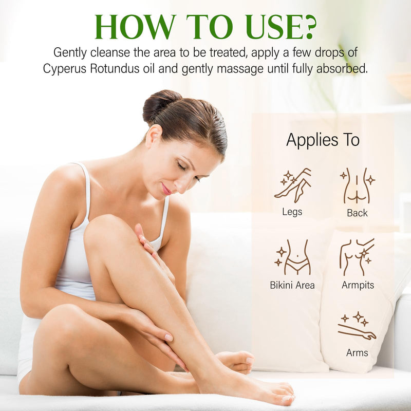 [Australia] - Cyperus Rotundus Oil,Cyprus Rotundus Oil for Hair Removal,Cyperus Oi-l Natural, Soothing and Gentle,Reducing Body Hair Growth,Smooth Skin & Hair Removal,60ml (1pcs) 2.02 Fl Oz (Pack of 1) 