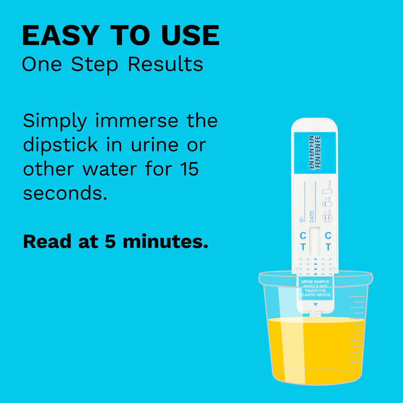 Fentanyl Test Dip Cards: Quick, Accurate Results, Reliable Detection 5-Minute Forensic Urine Test (10 Tests) 10 Tests