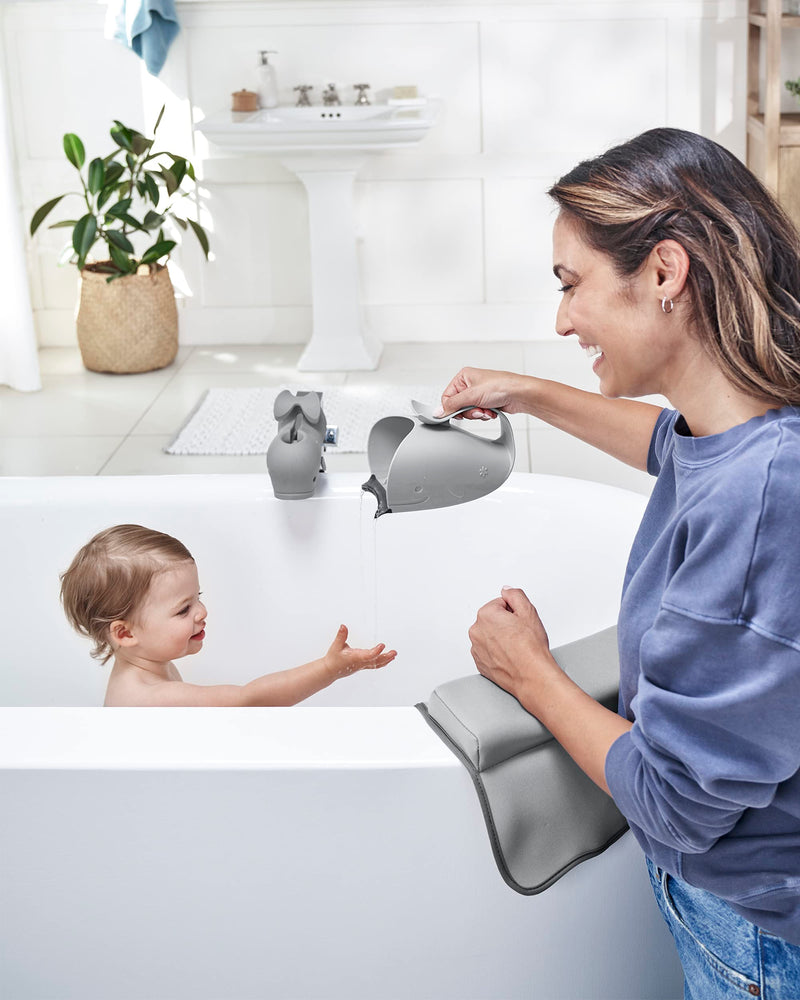 [Australia] - Skip Hop Baby Bath Rinse Cup, Moby Tear-free Waterfall Rinser, Grey 