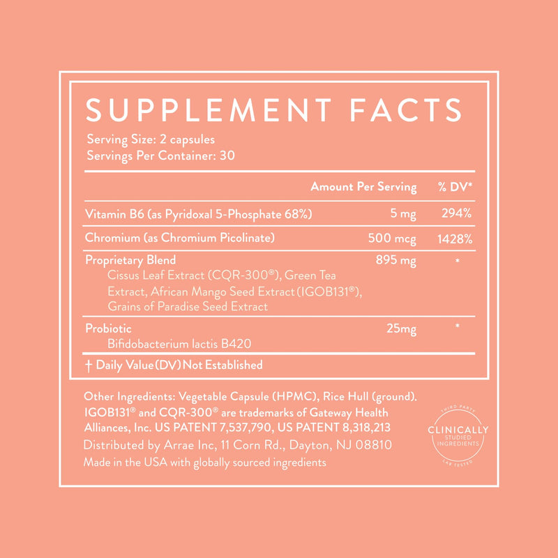 [Australia] - Arrae MB-1, Natural Dietary Supplement, Control Appetite, Increase Energy, Support Healthy Metabolism, 60 Capsules 