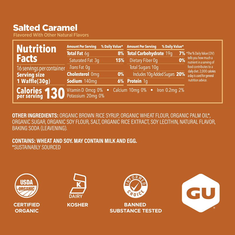GU Energy Salty's Caramel Stroop Waffel - Box of 16