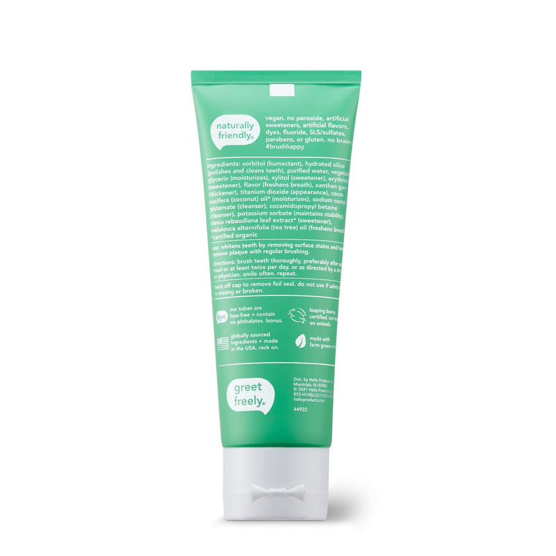 [Australia] - hello Super Fresh Fluoride Free Toothpaste, Toothpaste for Bad Breath, Helps Remove Surface Stains, Natural Spearmint, 3 Pack, 4.7 Oz Tubes 